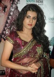 Beauty Galore HD : Archana Veda Hot In Burgundy Saree