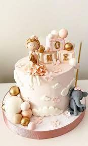  Firstbirthdaygirl Baby Girl Birthday Cake Girls First Birthday Cake  gambar png