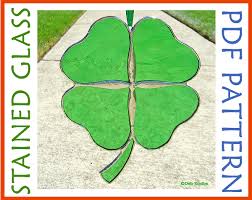 4 Leaf Clover Stained Glass Pattern