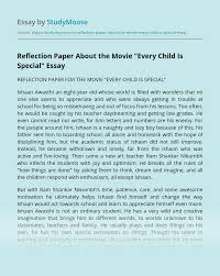 Self reflection journals contain questions. Reflection Paper About The Movie Every Child Is Special Free Essay Example