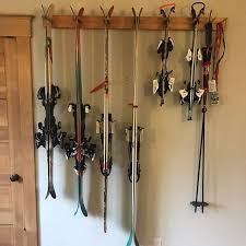 Snow Ski Storage Rack Wall Mount 2 Skis