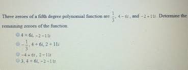 Fifth Degree Polynomial Function