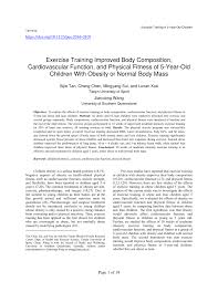 pdf exercise improved body position cardiovascular function and physical fitness of 5 year old children with obesity or normal body m