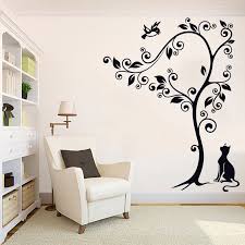 Cat Under The Tree Wall Art Decor Tree