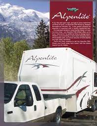 2007 alpenlite fifth wheel brochure