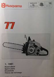 husqvarna 77 gasoline chain saw parts