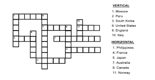 capital cities quiz and crossword