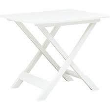 Folding Garden Table White 79x72x70 Cm