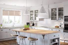 white kitchen cabinets and countertops