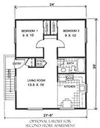 Extended 2 Car Two Story Garage Plan W