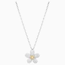 Find & download free graphic resources for flower necklace. Tough Flower Necklace White Mixed Metal Finish Swarovski Com