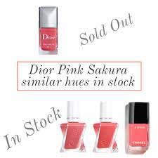 dior pink sakura similar nail polish