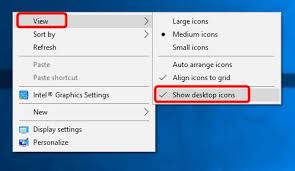 desktop icons disappeared in windows 10