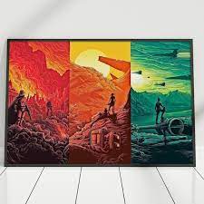 Canvas Triptych Art Star Wars Poster