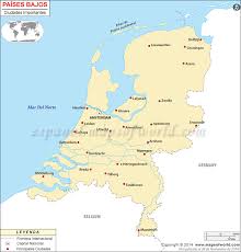 Situado en europa, con zonas como holanda, y cuya capital es amsterdam. The Best 13 Paises Bajos Map