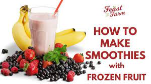 healthy smoothies with frozen fruit