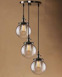 Retro Vintage Cluster Hanging Ceiling Lights Globe 3 Glass Shades Pendant Lamp In Home Furniture Ceiling Lights Hanging Ceiling Lights Pendant Ceiling Lamp