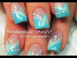 The nail designs are not only painted in teal. Easy Striped Nails Mint And Teal Nail Art Design Tutorial Youtube
