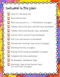 Time Worksheets Hour Half Hour And Quarter Hour
