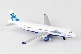 jet blue toy model aircraft spruce