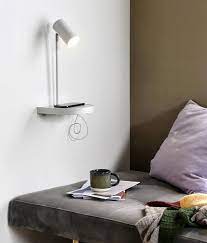 Wall Light With Integrated Shelf And