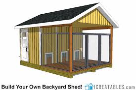 12x16 K3 Dog Kennel Plans 3 Stall Dog