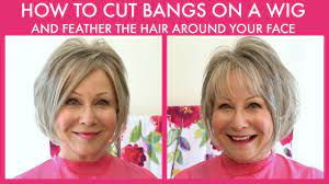 how to cut bangs on a wig feather the