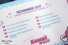 kawaii box november 2017 unboxing