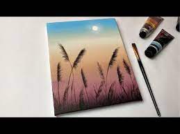 Calm Sunset Acrylic Painting For