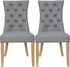 The fabric dining bench on alibaba.com are perfectly suited to blend in with any type of interior decorations and they add more touches of glamor to your existing decor. Light Grey Fabric Curved Button Back Dining Chair Pair Cfs Furniture Uk