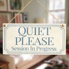 Us 11 69 40 Off Meijaifei Quiet Please Session In Progress Functional Small Office Home Treatment Room Hanging Door Sign 10