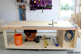 diy mobile workbench with storage shelf