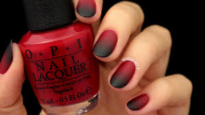Army green matte nail polish. Matte Black Red Ombre Nails Easy For Halloween Youtube