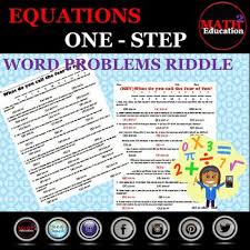 Solving One Step Equations Word