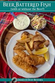 crispy beer battered fish with or