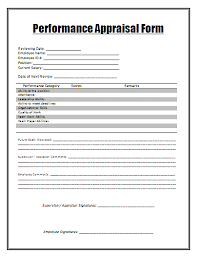 Performance Appraisal Form Free Printable Editable Word