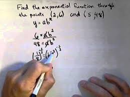 finding an exponential function through