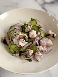 snapper ceviche with cuber and