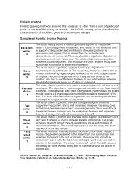 Grading rubric for essays high school   Example of chicago style              Dylan Wiliam advises  Forget the Rubric  Use Work Samples Instead