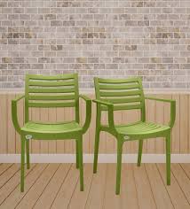 empire set of 2 plastic chairs in