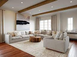 sleek neutral living room design