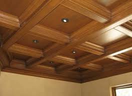 Coffered Ceiling Made Of Wood Drywall
