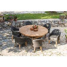 7 Piece Round Table Outdoor Dining Set