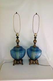 blue glass lamp glass lamp globe lamps