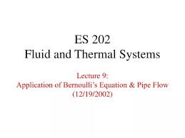 Fluid And Thermal Systems Lecture 9