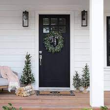 Front Door With Frosted Glass Lantern
