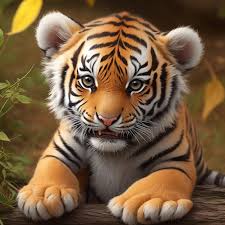 premium ai image cute little baby tiger