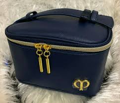 royal blue with logo travel makeup case