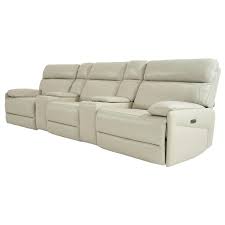 Benz Cream Home Theater Leather Seating