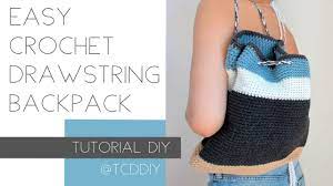 easy crochet draw string backpack